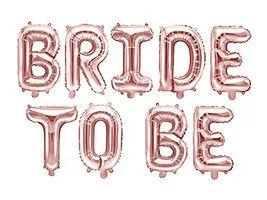 Fóliový balónek Partydeco Bride to be, 340x35cm, růžově zlatý (FB35M-019R)