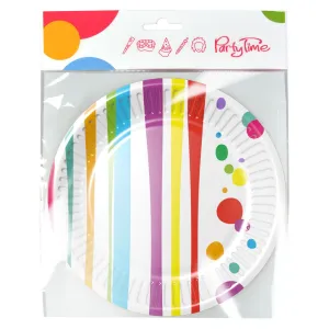 Jednorázový talíř Arpex Čerstvé proužky a hrášek 18cm, 8ks průměr 180mm 8 ks (DC1261)