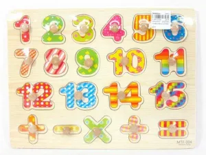 Bigtoys dřevěné puzzle s čísly (BPUZ5325)