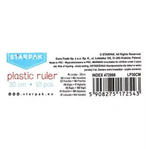 Plastové pravítko Starpak 30 cm (472865)