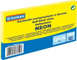 Donau Neonová žlutá 100k 127mm x 76mm samolepicí bankovky (7588011-11)