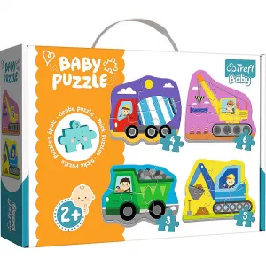 Trefl puzzle baby klasické staveništní vozidla 3, 4, 5, 6 el. (36072)