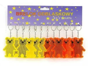 Adar přívěšek reflexní medvídek v.7cm, karta 12ks (216631)