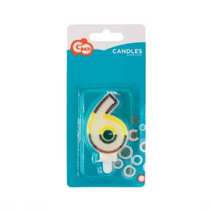 Narozeninová svíčka Godan s číslem 6 (SZ101007/6)