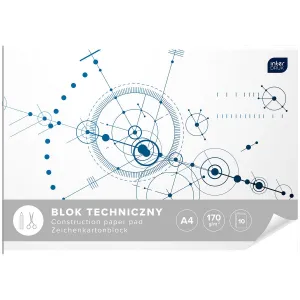 Interdruk technický blok A4 bílý 170g 10k (BLT)