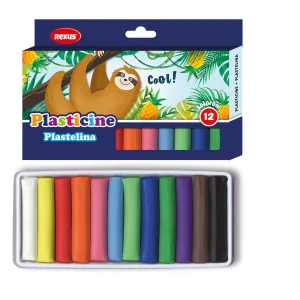 Plastelína Rexus mix 12 barev 200g (603553)