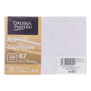 Obálka Galerie Papírové růže B7 - bílá 88 mm x 125 mm (280511)