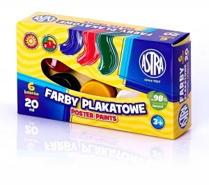 Barva plakátových barev Astra: mix 20 ml 6 barev. (301109001)