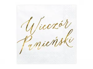 Ubrousky Partydeco Ladies' Night Out, bílé, 33x33cm - bílé 330mm x 330mm (SP33-91-019ME)