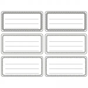Samolepka plameňák pro zápisník/etiketu bílá/černá 35x73mm (432670)