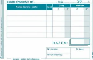 Self-copy print Michalczyk i Prokop Dowód sprzedaży A7 80k. (260-9)