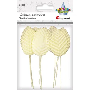Titanum Craft-Fun Series látkový ornament Listy na drátě ecru (SY-004)