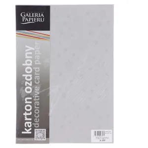 Dekorační papír (vizitka) Gallery Papieru stars silver A4 - stříbrný 220g (204305)
