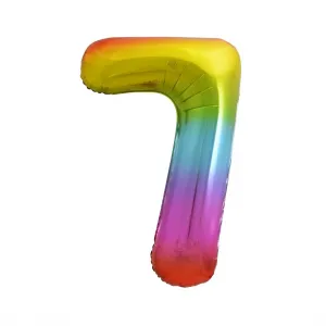 Godan číslo 7 duhový fóliový balón 85cm 40cal (HS-C34T7)
