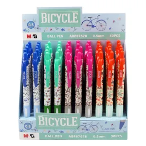 Automatické kuličkové pero Bicycle ABP87678 M&G 0,5 mm s modrým hrotem
