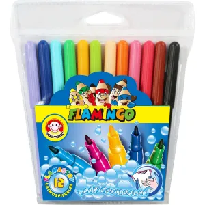 Snadno čitelné fixy Flamingo 12 barev
