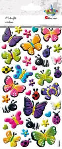 Titanum Craft-Fun Series vypouklá samolepka (samolepka) motýli, berušky, včely (PPA008)