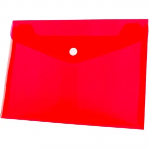 Tetis plastový pořadač na knoflíky obálka str. A5 barva: červená 140 mic. 165 mm x 225 mm (BT610-C)