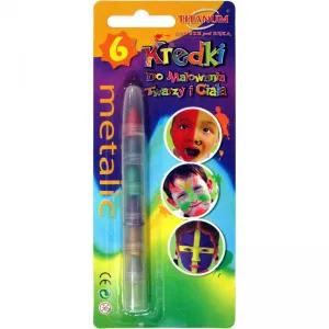 Titanum segmentové metalické tužky na malování na obličej 6 barev.