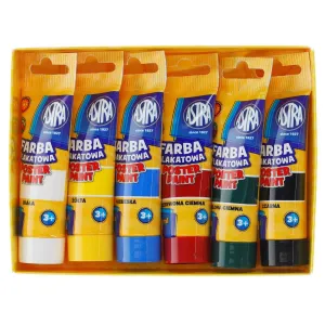 Astra plakátové barvy v tubách barva: mix 30 ml 6 barev. (83119900)