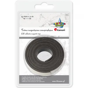 Magnet na stuhu řady Titanum Craft-Fun - černý 15 mm