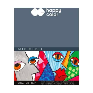Happy Color miz media blok pro mladé umělce A5 bílý 200g 25k (HA 3720 1520-A25)