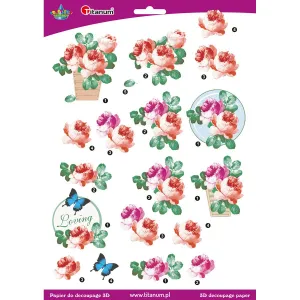 Titanum Craft-Fun Series dekupážní doplňky 3D dekorační papír (22004)