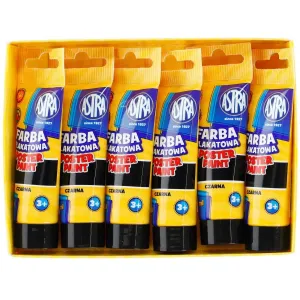 Astra plakátové barvy barva: černá 30ml 1 barva.