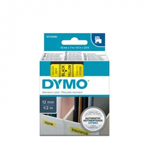 Páska Dymo D1 12 mm x 7 m žlutá/černá s potiskem
