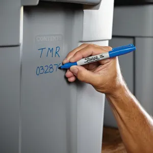 Permanentní popisovač Paper Mate, modrý, kulatý hrot