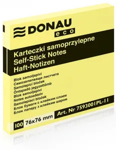 Donau Eco žluté 100k samolepicí bankovky 76 mm x 76 mm (7593001PL-11)
