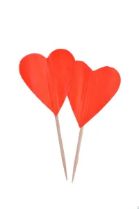 Arpex Valentýnská srdíčka na pírku (K051)