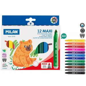 Flamaster Milan Maxi 12 barev (80020)