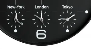 Nástěnné hodiny Unilux On Time černé (400094567)
