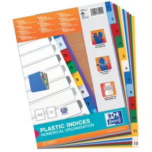 Oxford číselné bloky A4 mix 12k 1-12 225 mm x 300 mm (100204769)