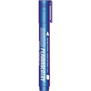 Permanentní popisovač Tetis, modrý, kulatý hrot 1-2 mm (KM102-NO)