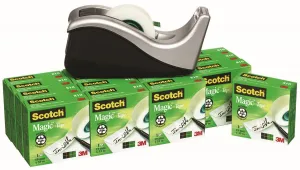 Kancelářská páska Scotch Magic sada rolí + podavač 19 mm 33 m (3M-70005258358)