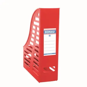 Vertikální box na dokumenty Donau A4 - červený 5mm x 245mm x 315mm (7464001-04)