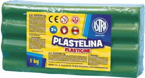 Plastelína Astra 1 barva zelená 1000g
