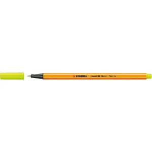Tenké inkoustové pero Stabilo POINT, neonově žluté 0,4 mm, 1 barva (88/024)