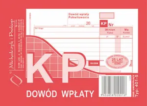 Michalczyk i Prokop self-copy print KP Dowód wpłaty A6 80k. (401-5)