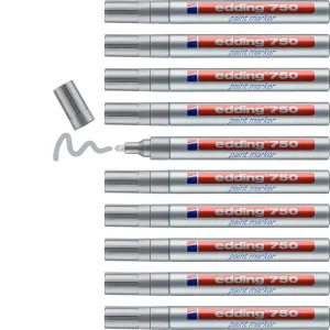 Specializovaný popisovač Edding, stříbrný 2,0-4,0 mm, kulatý hrot (750/054/S ED)