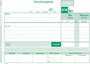 Michalczyk i Prokop self-copy print KW Dowód wypłaty A6 80k. (402-5)
