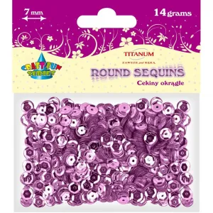 Titanum Craft-Fun Series kulaté růžové flitry 14g (CM6P)