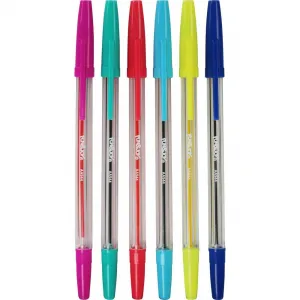 Sada kuličkových per Titanum fluo 6 barev