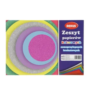 Barevný zápisník Rexus s třpytkami A5 8k (6092926)