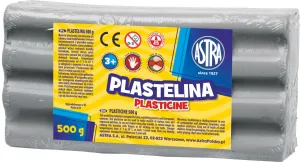 Plastelína Astra 1 barva popel 500g