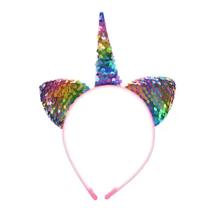 Čelenka Arpex Disco jednorožec s oboustrannými flitry (SR2671)