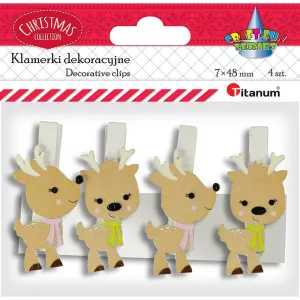 Titanum Craft-Fun Series dřevěná ozdoba XMAS sobí spony (AQE19118-3)
