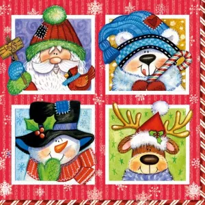 Ubrousky Pol-mak s hvězdičkou - mix 330 mm x 330 mm (Sd GW)